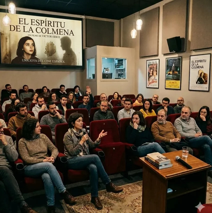 Sesi&oacute;n del cine f&oacute;rum &ldquo;Valla Corto&rdquo; en Valladolid con proyecci&oacute;n de cortometrajes y coloquio abierto para compartir opiniones y reflexiones sobre cine.
